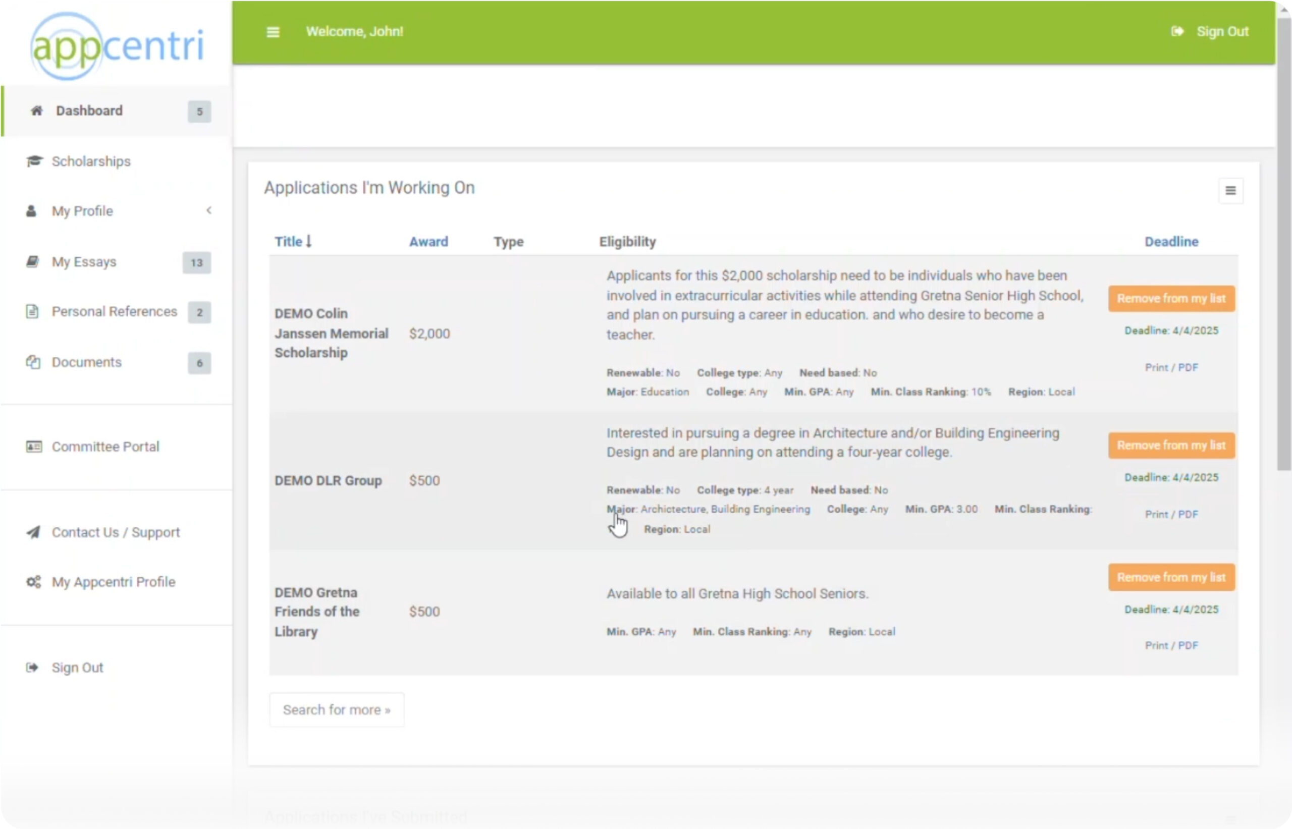 AppCentri Dashboard